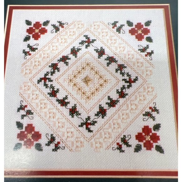 Winter Holly Cross Stitch Pattern By Patricia Ann Designs - Picture 2 of 3